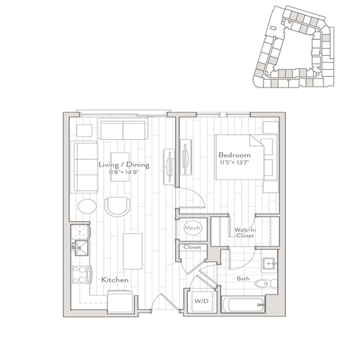 a floor plan of a small apartment